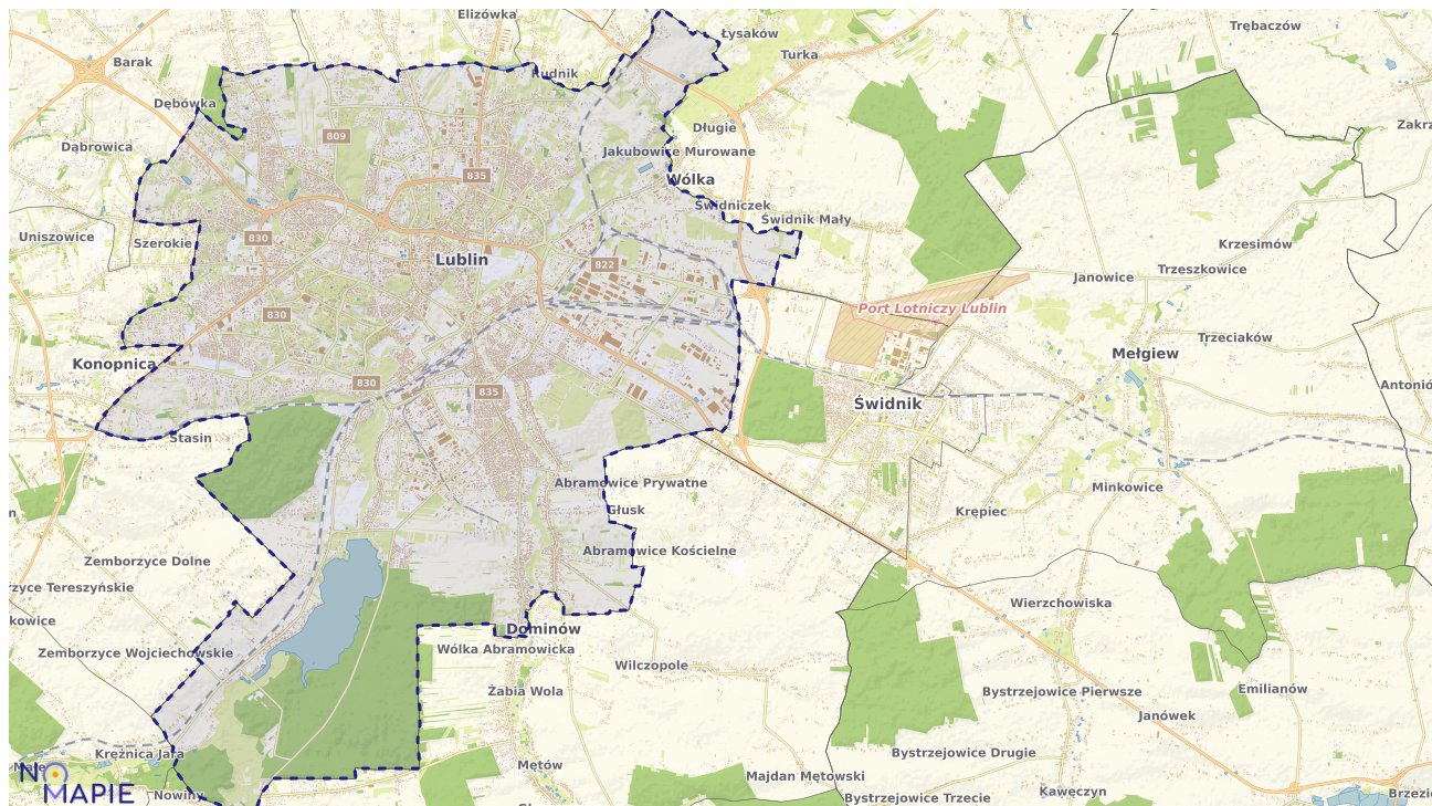 Mapa obszarów ochrony przyrody Lublina