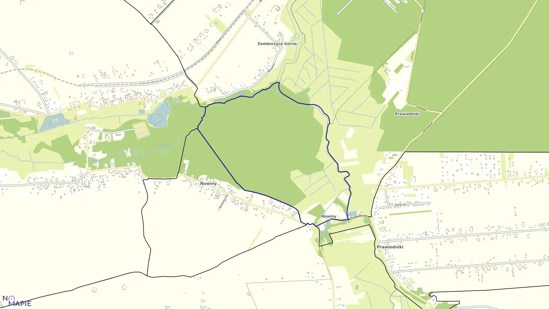 Mapa obrębu 57-Prawiedniki II w mieście Lublin