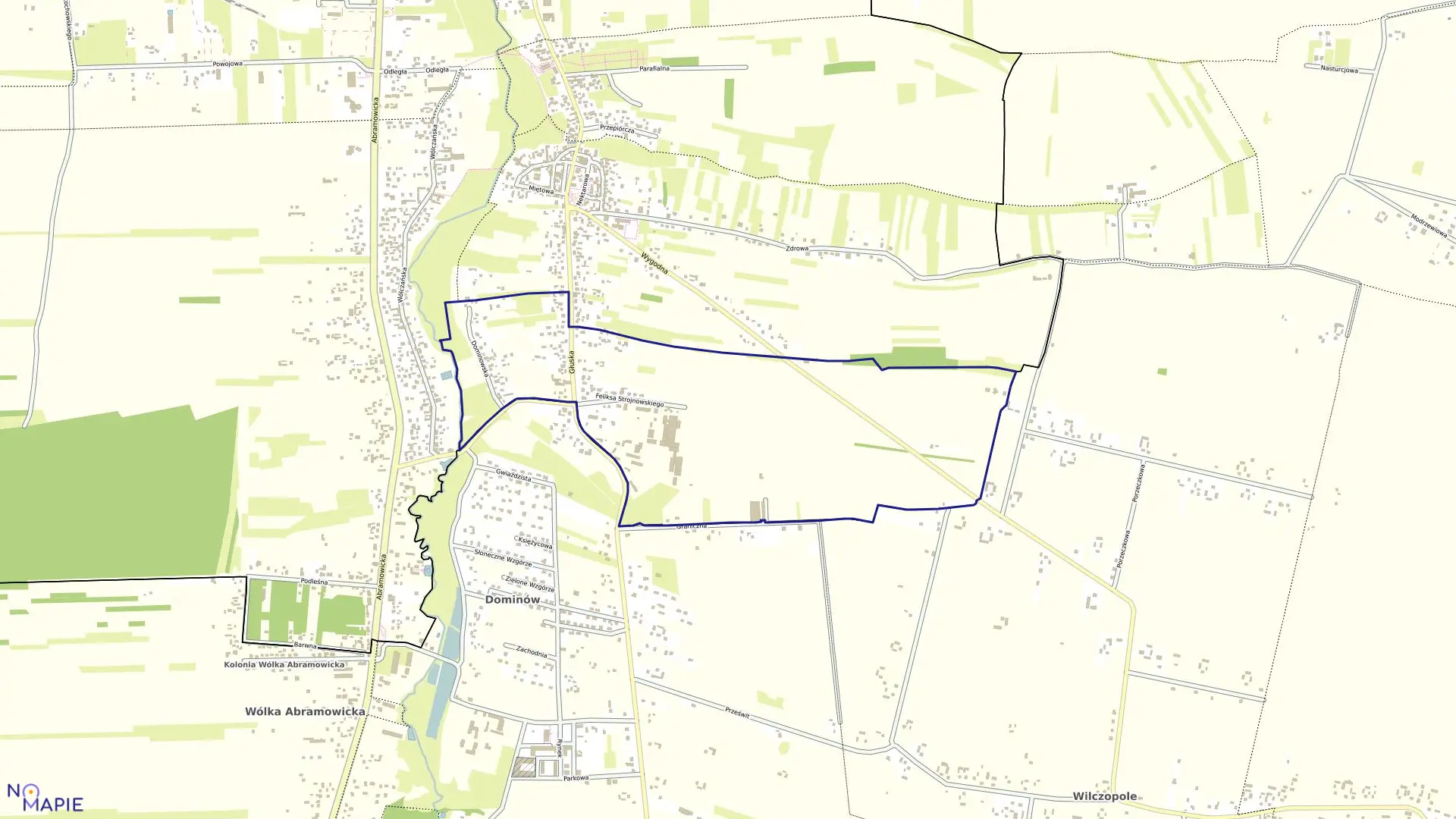 Mapa obrębu 68-Dominów w mieście Lublin