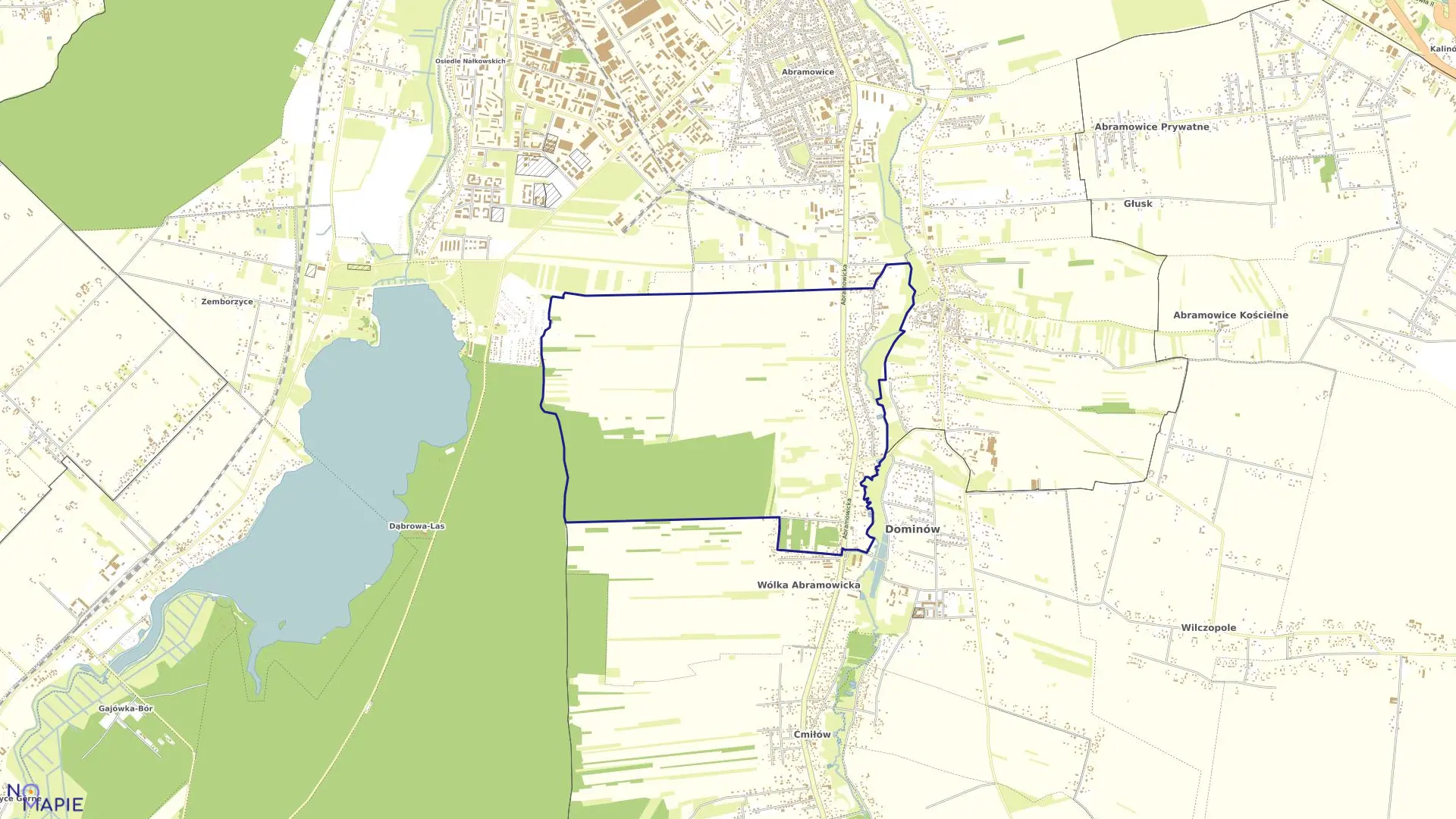 Mapa obrębu 69-Wólka Abramowicka w mieście Lublin